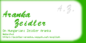 aranka zeidler business card